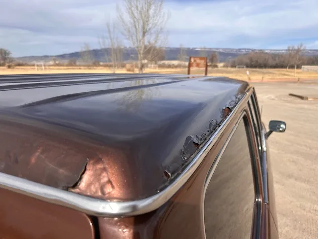 FJ60 roof rust separating the roof skin from the body