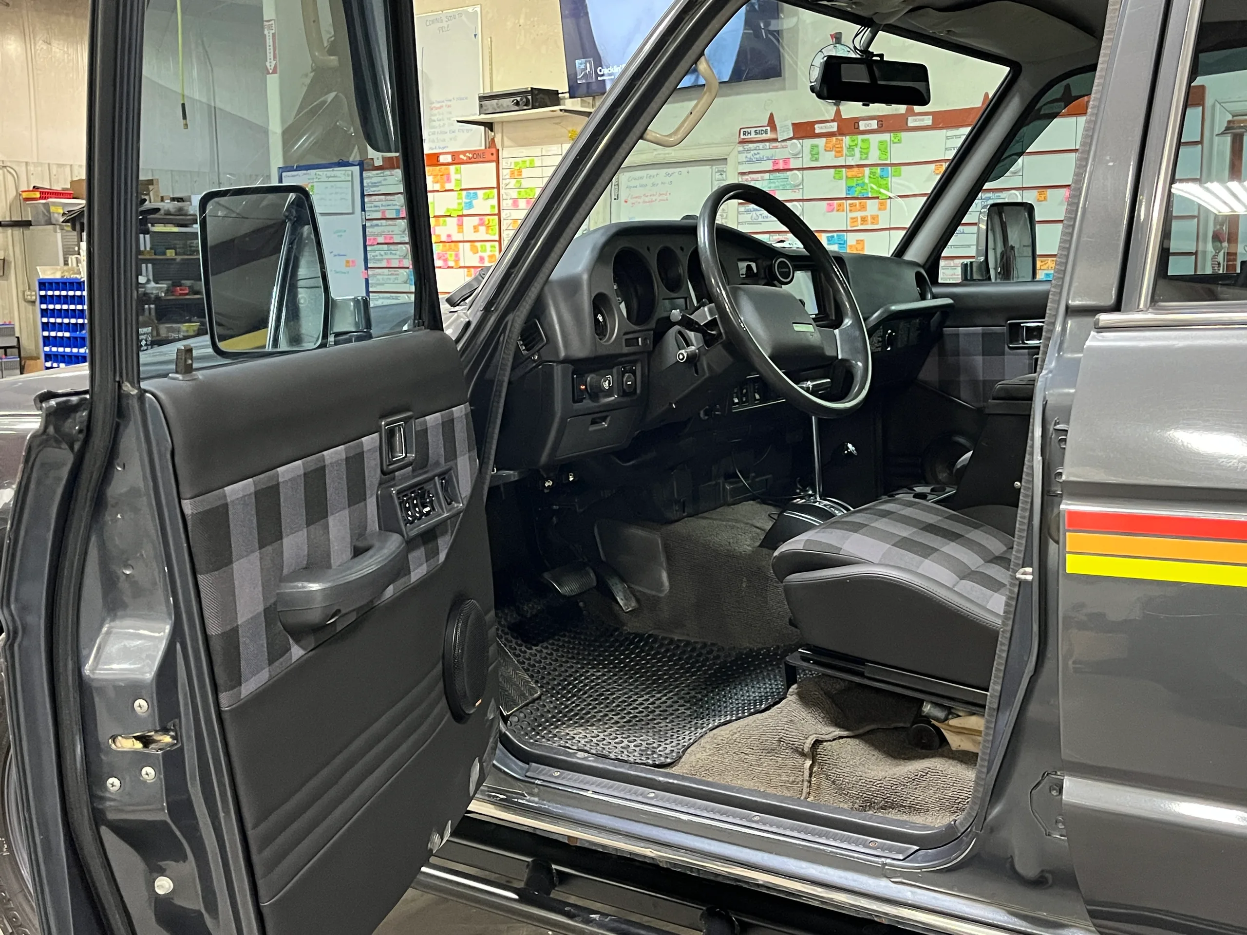 Finished grey Toyota Land Cruiser FJ62 with restoration upgrades