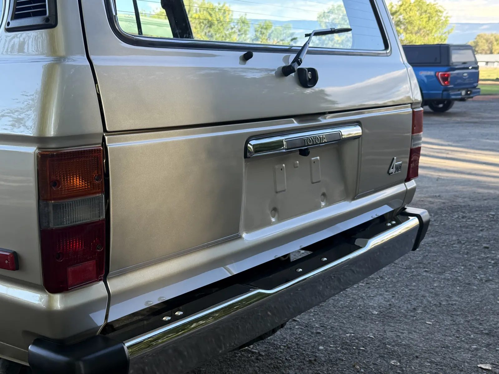 Tailgate and rear bumper of the 1988 FJ62 Land Cruiser