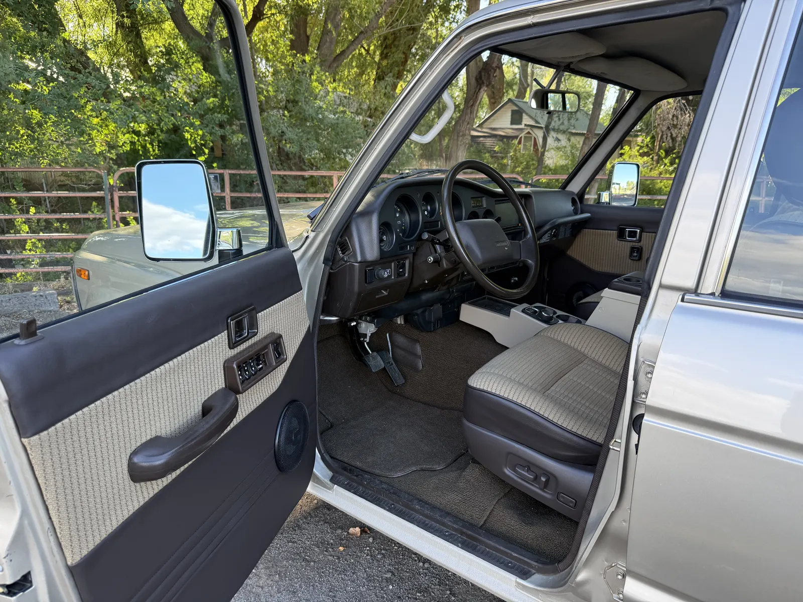 Driver seat and custom door panel in the 1988 FJ62