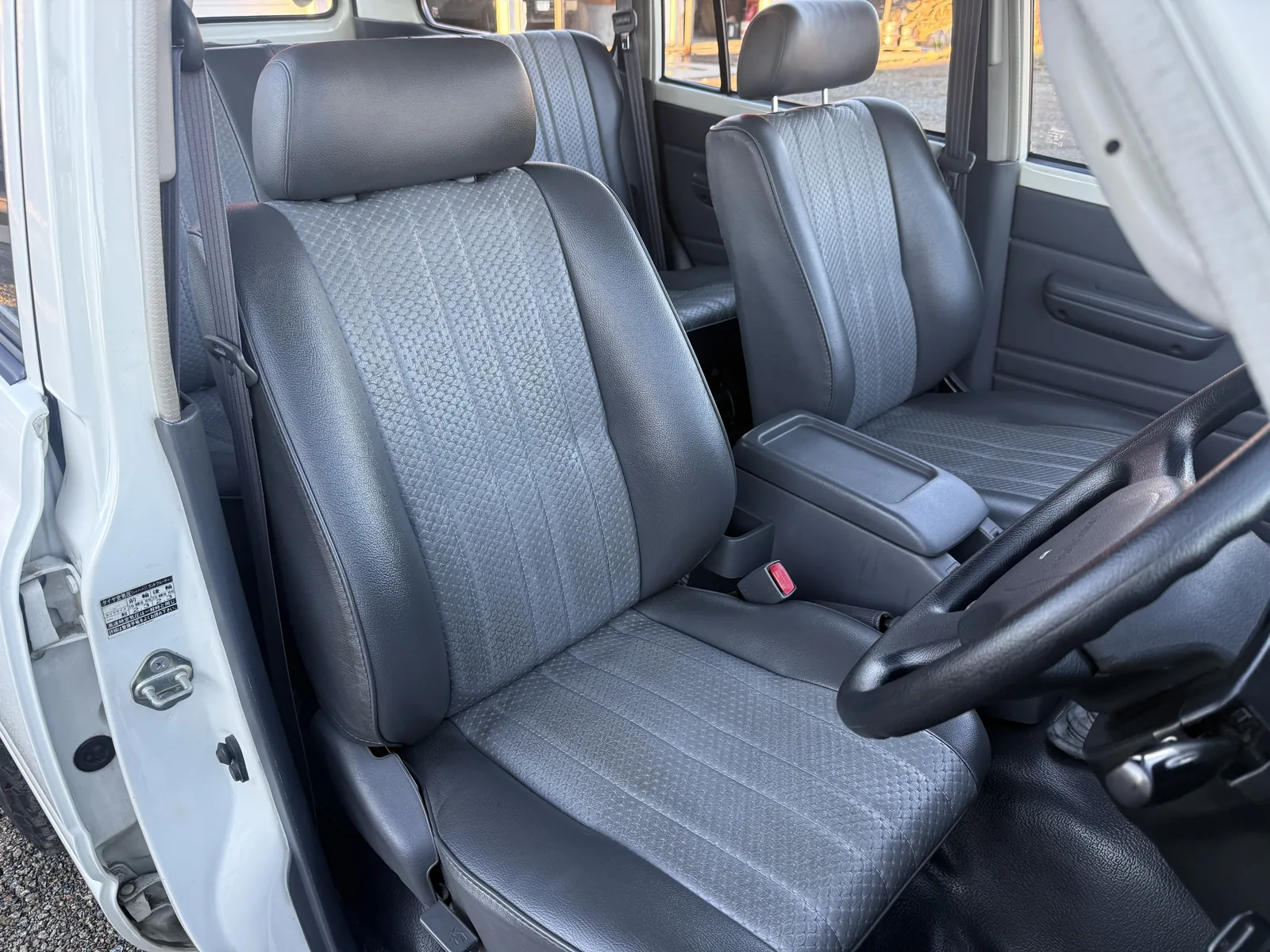 Front vinyl bucket seats in the 1992 HZJ81 Land Cruiser