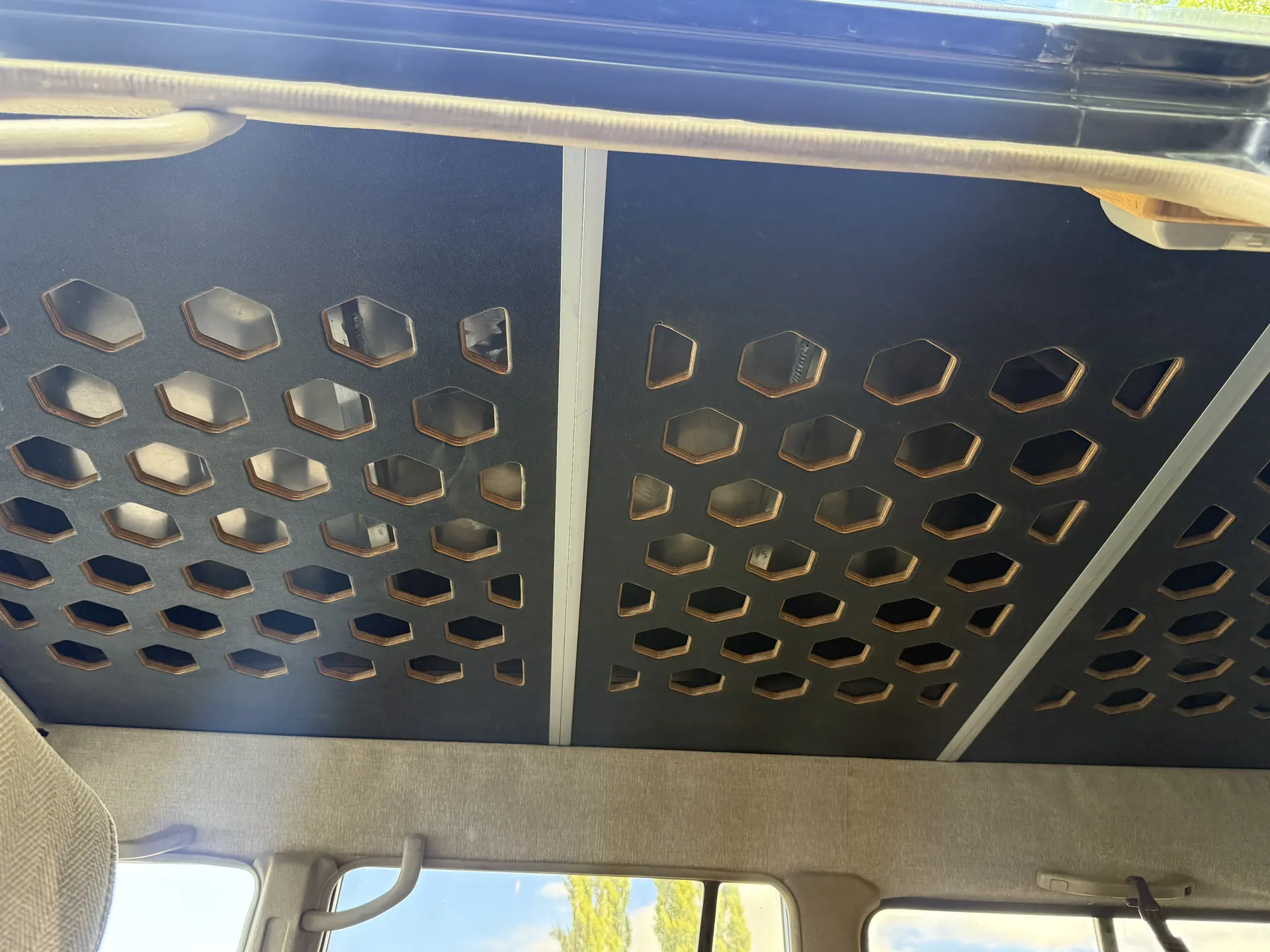 Interior view of the Campteq pop-top sleeping platform