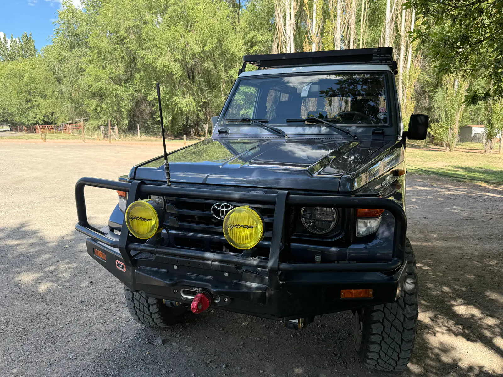 1985 BJ73 Land Cruiser front passenger-side view