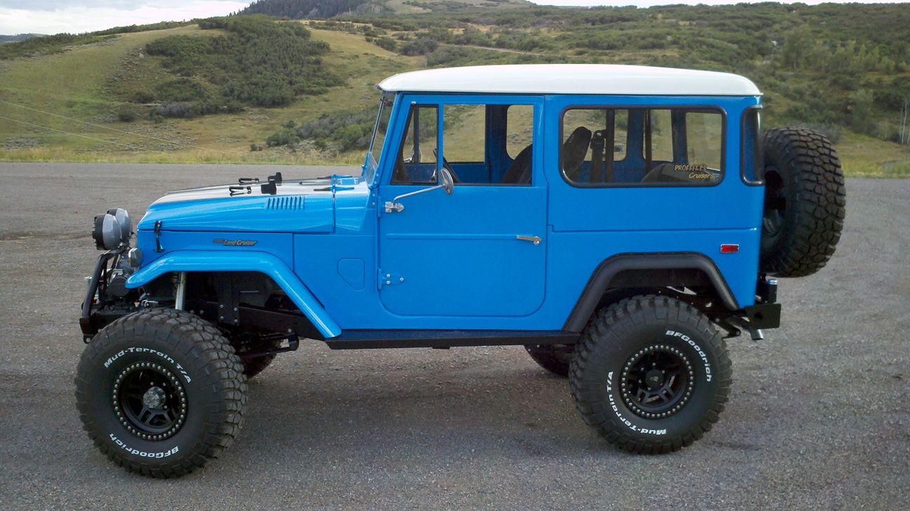 Grabber Blue Restomod FJ40 Land Cruiser.