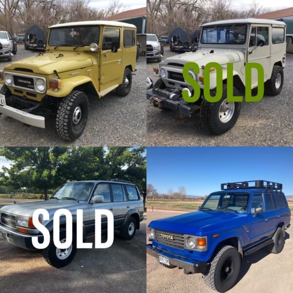 4 different land cruisers, 2 that have sold and 2 that are still for sale under $20,000