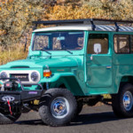 Turquoise FJ40 Restomod with roof Rack