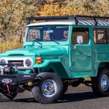 Turquoise FJ40 Restomod with roof Rack